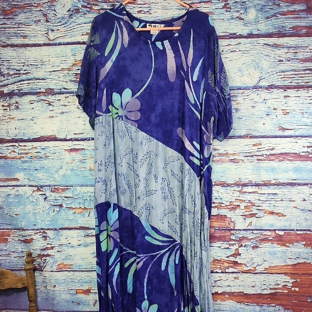 BeBop Blue and Purple Patterned Top